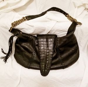 CHI by Faichi Black Leather Handbag